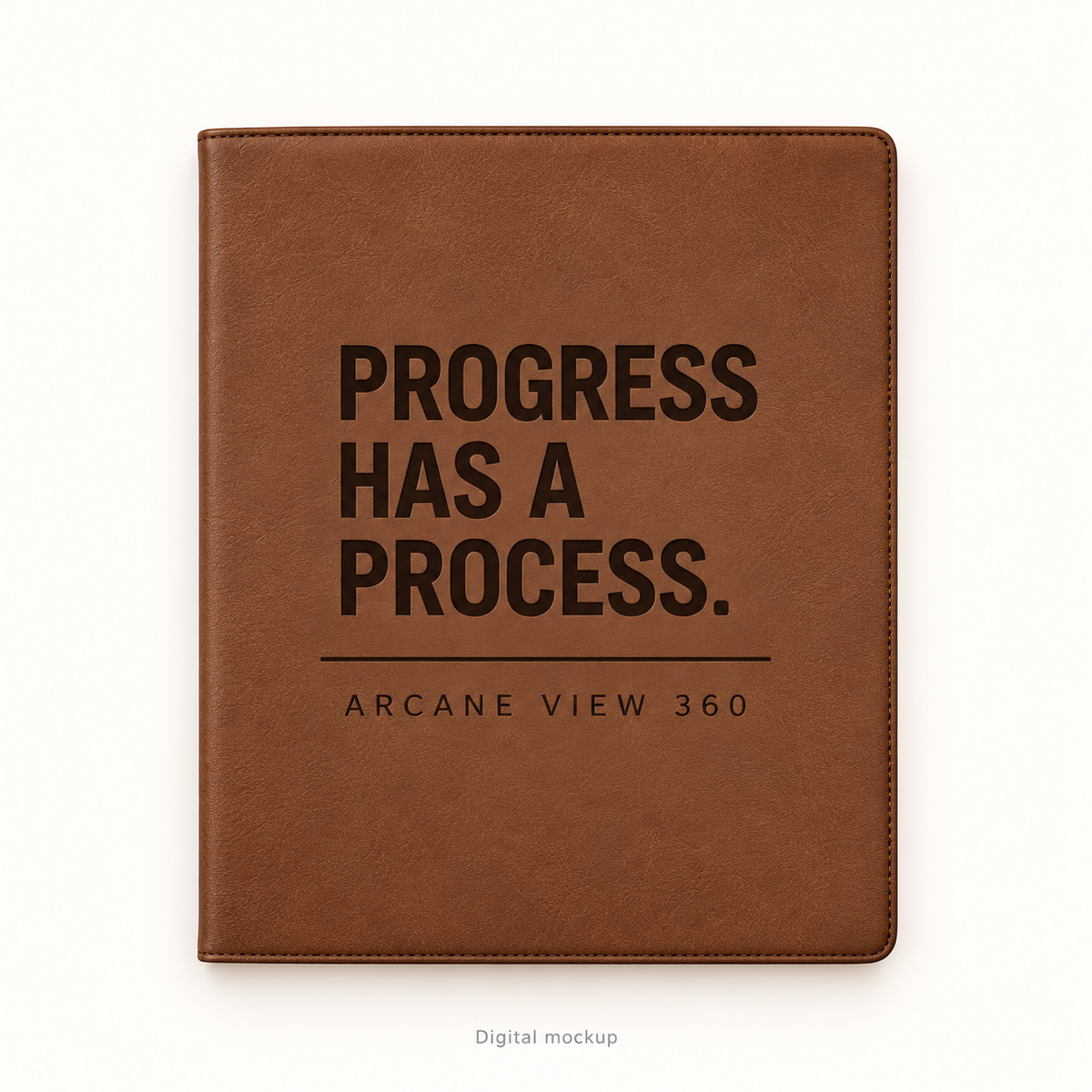 Progress Has a Process — Engraved Leatherette Portfolio